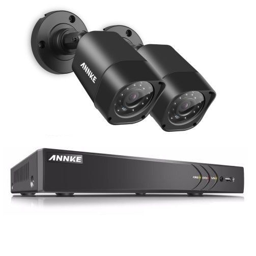 ANNKE övervakningssystem 2st kameror 720P Väderbeständiga