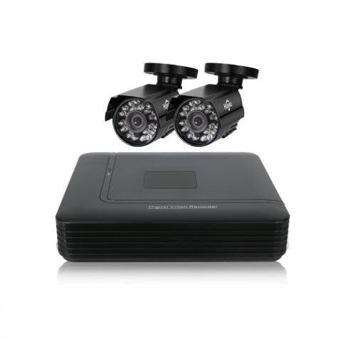 HISEEU övervakningssystem 2st kameror 720P IP 66, 1080P DVR