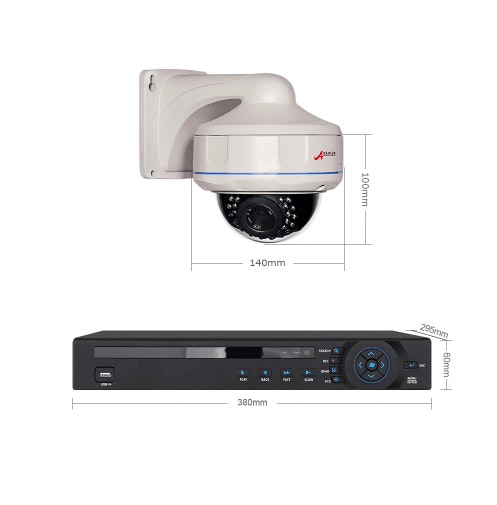 ANRAN PoE Övervakningssystem 16 st kameror 1080P IP66 Dome